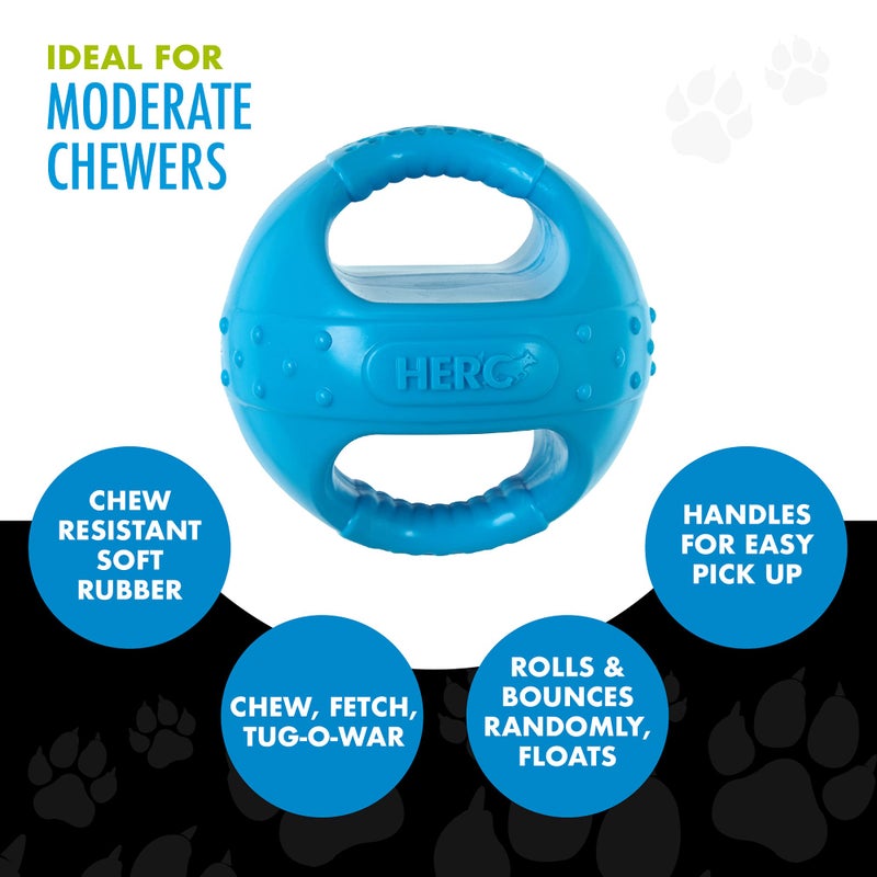 Hero - Squeakables Kettle Ball - Dog Toys - Puppy Toys - Pet Toys - Medium, 5 Inches (Blue) - Image 4